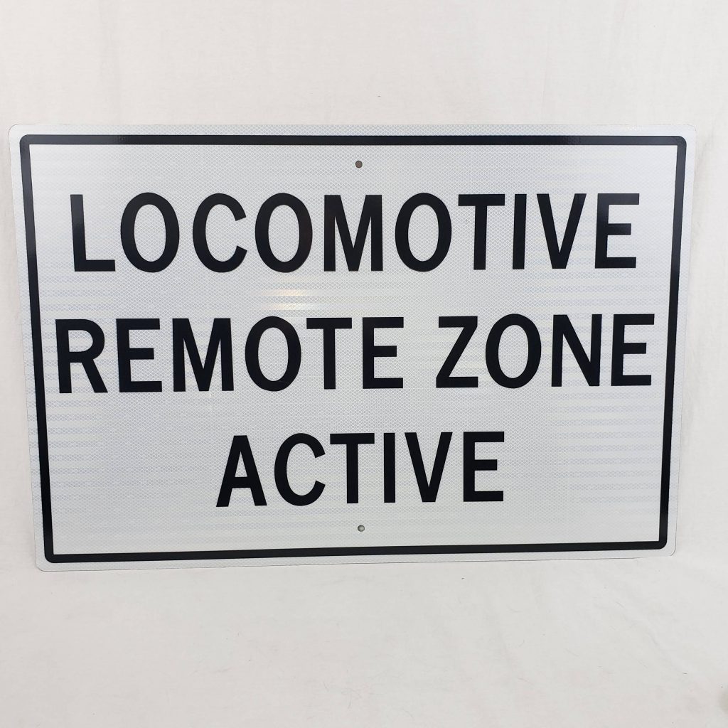 Railroad Tools and Solutions, Inc. | LOCOMOTIVE REMOTE ZONE SIGN