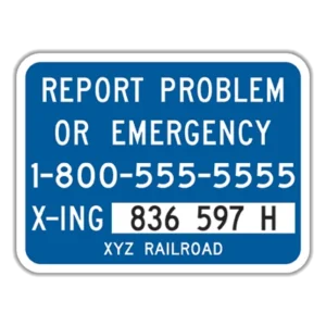 REPORT EMERGENCY SIGN - CUSTOM