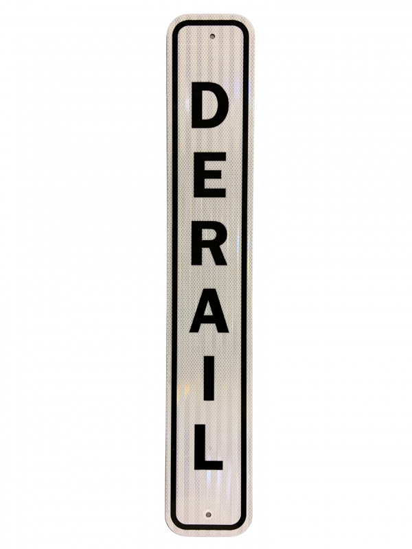 Vertical Derail Sign