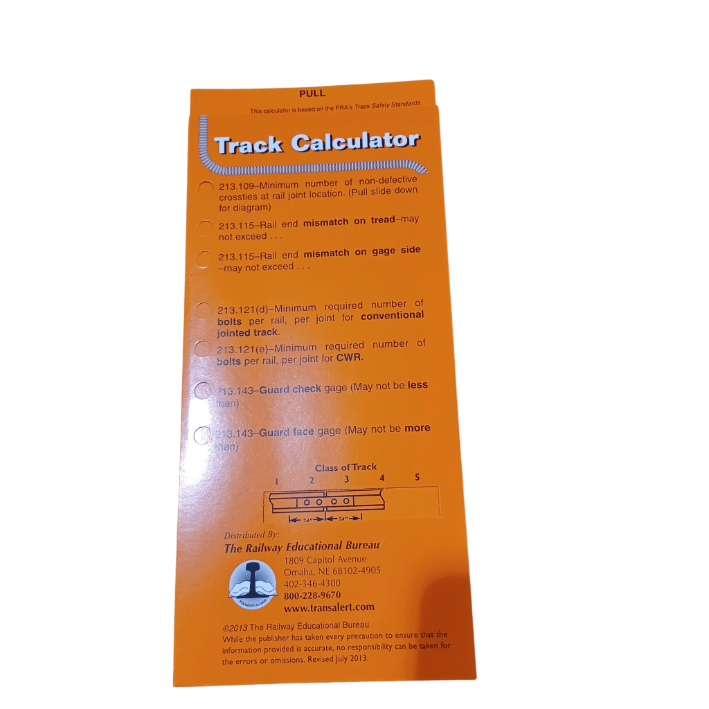 Railroad Tools and Solutions, Inc. TRACK SAFETY STANDARDS CALCULATOR